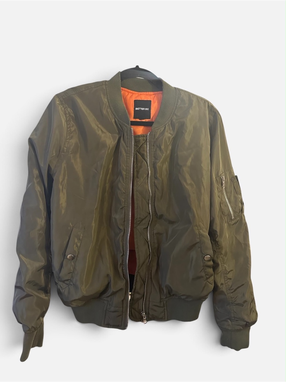 Women’s Olive Green Bomber Jacket
